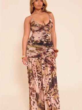 stone knitted distressed ladder cut out maxi dress Stone Knitted Distressed Ladder Cut Out Maxi Dress